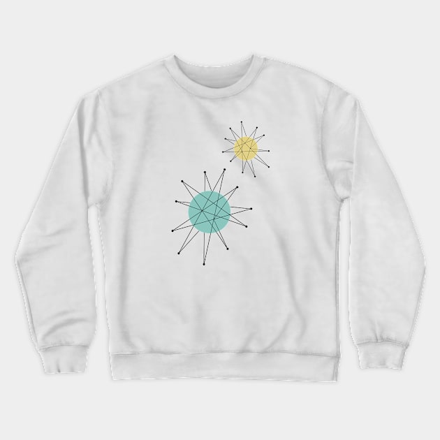 Franciscan Starburst Mid Century Atomic Age Crewneck Sweatshirt by OrchardBerry